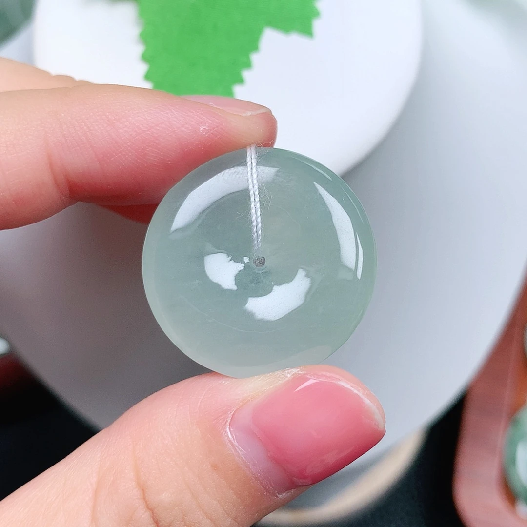 难***涂翡翠未镶嵌颈饰平安26-5.2