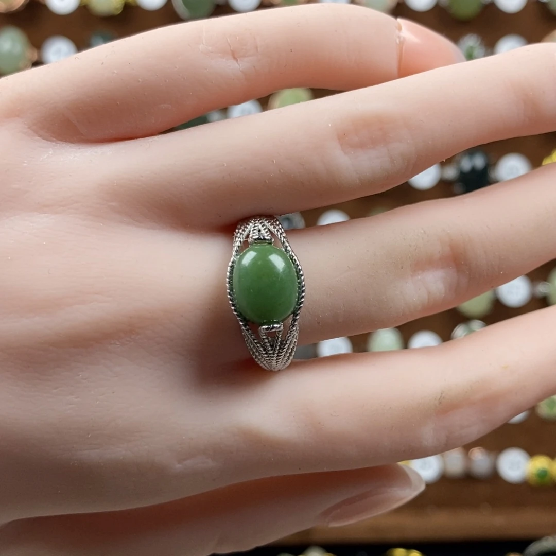 和田玉（碧玉）戒指合金