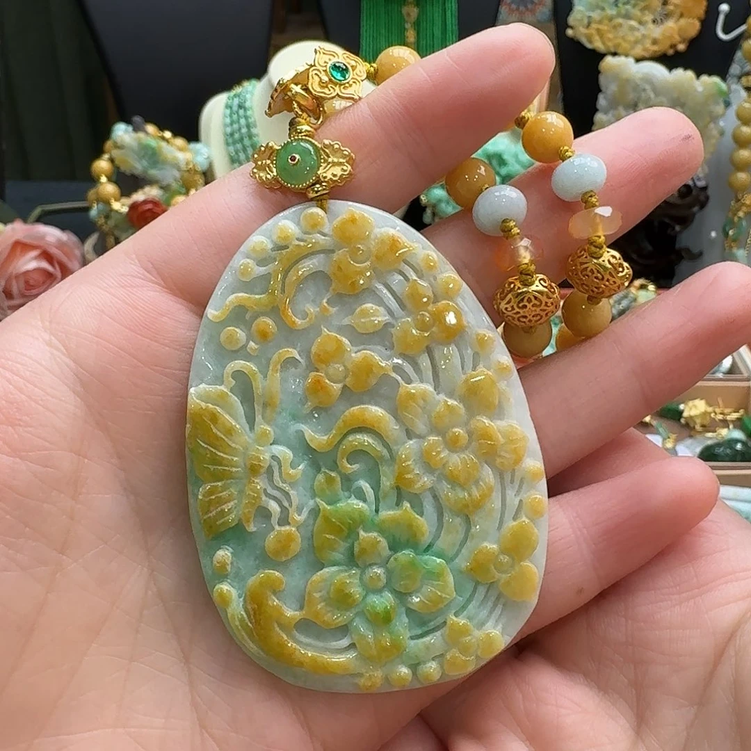 翡翠未镶嵌吊坠(赠链)一步到位炸福利