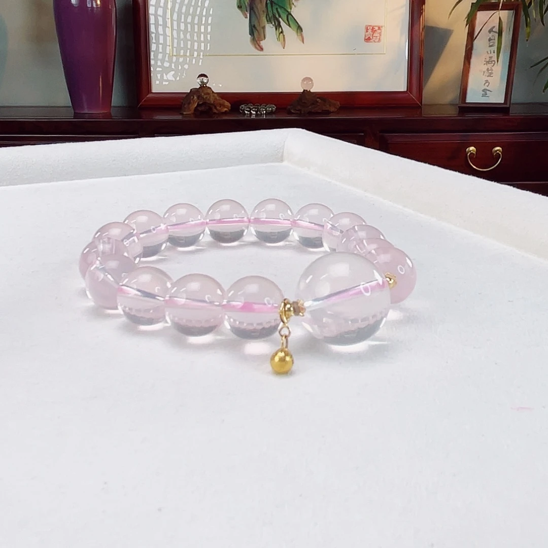 水晶手链18K金镶嵌水晶12