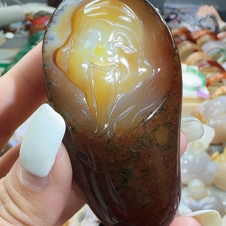 玛瑙/玉髓合金手把件