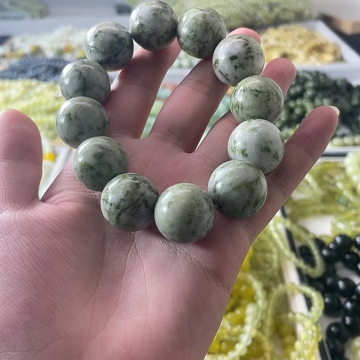 蛇纹石玉未镶嵌手链