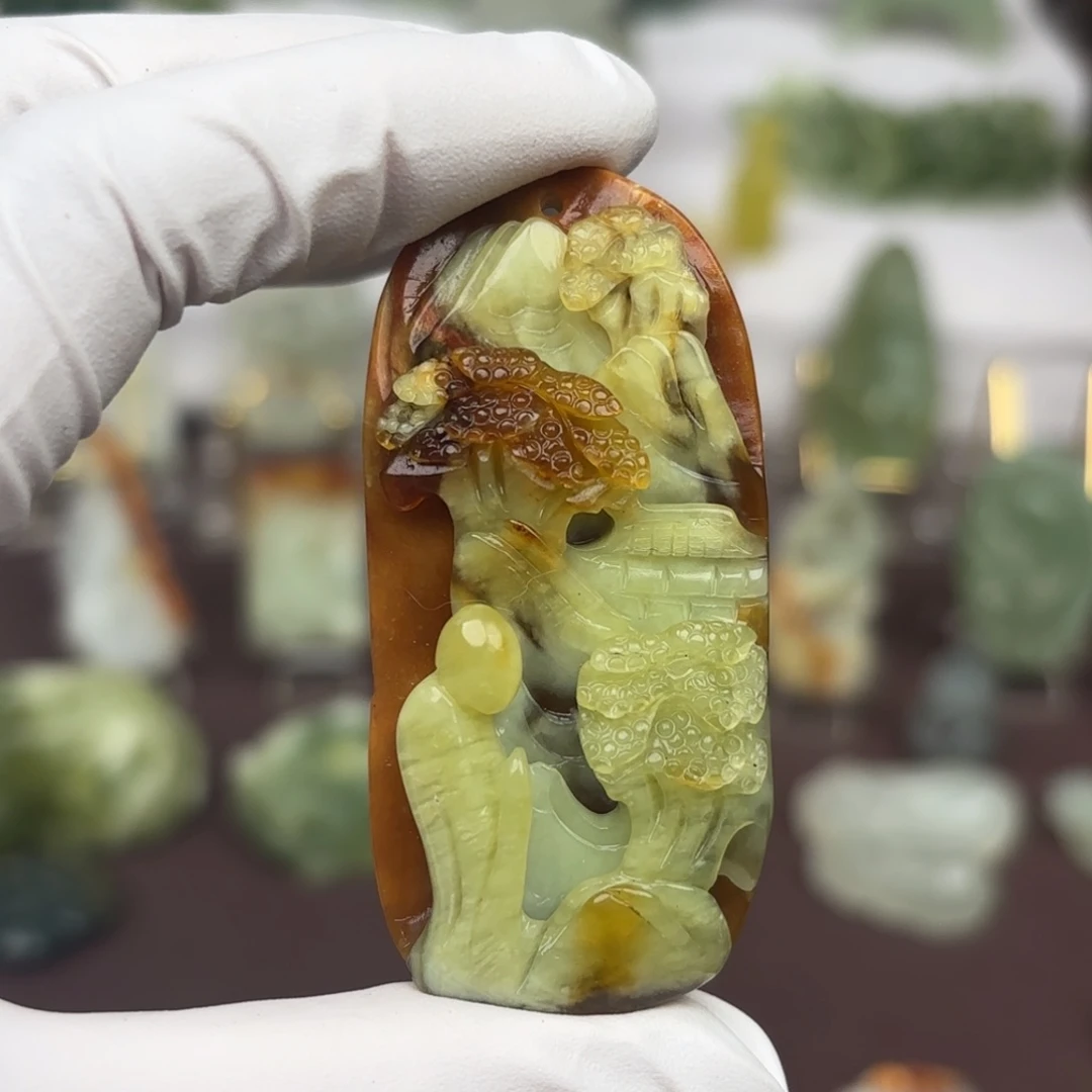 蛇纹石玉颈饰未镶嵌