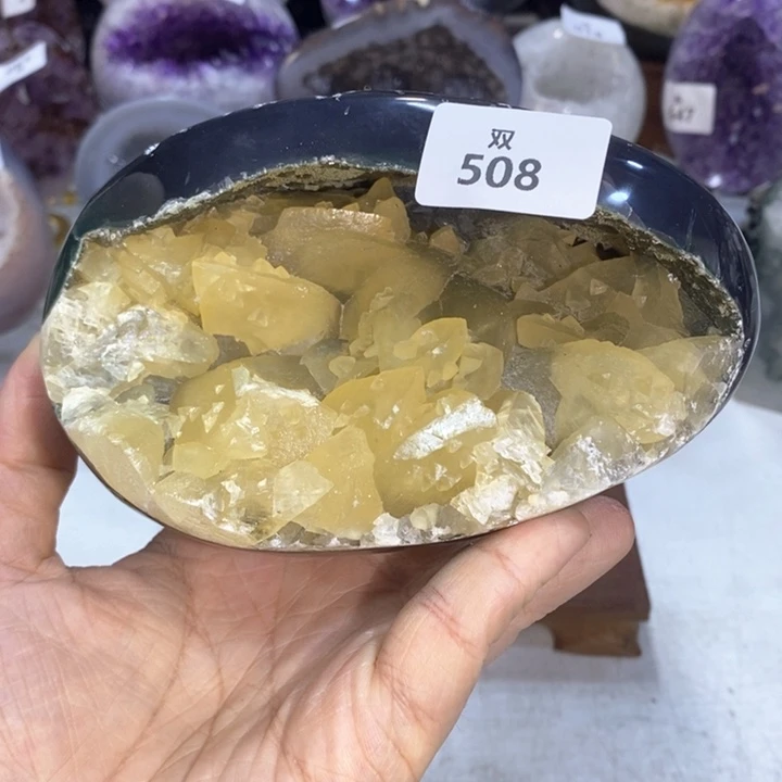 未镶嵌玛瑙/玉髓珠宝奇石方解石