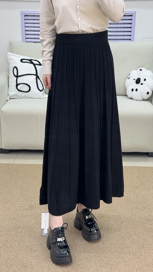 {莹莹推荐}阿99322秋季大码女装显瘦百搭针织半身裙