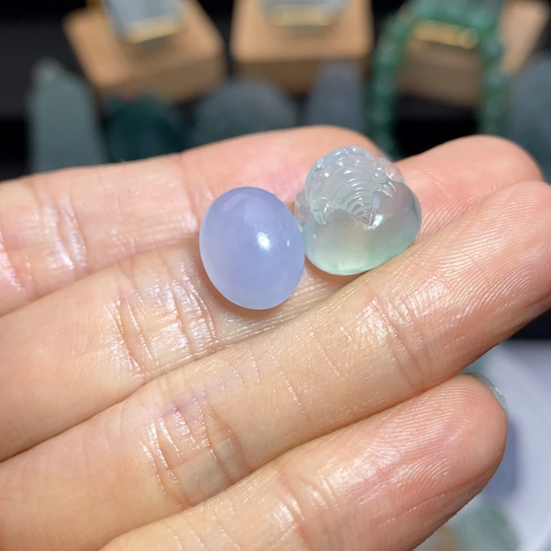 定制翡翠未镶嵌星***ฅ蛋面