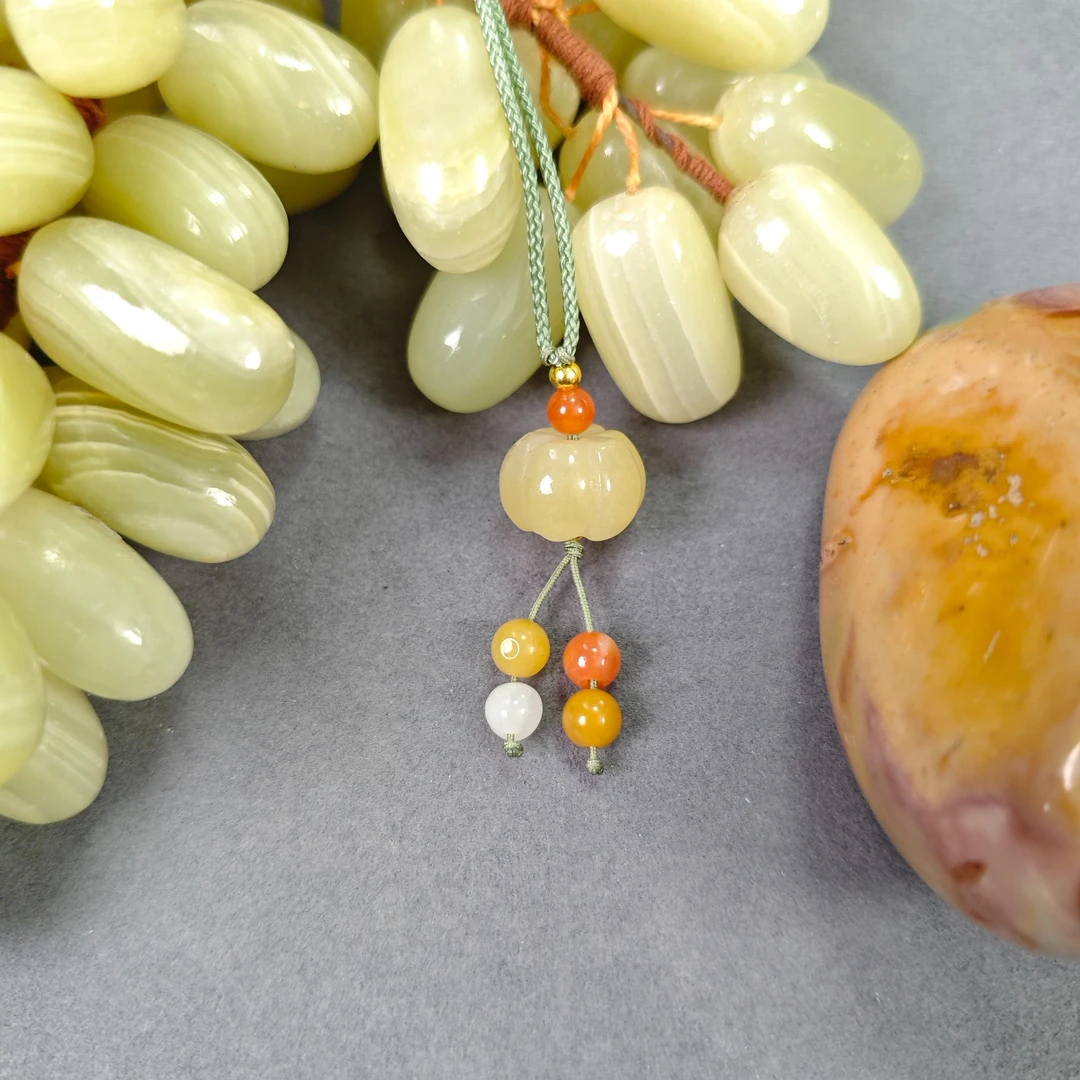 时尚金丝玉瓜瓜来财吊坠/HG-JSYDZ-18（多样性发货）