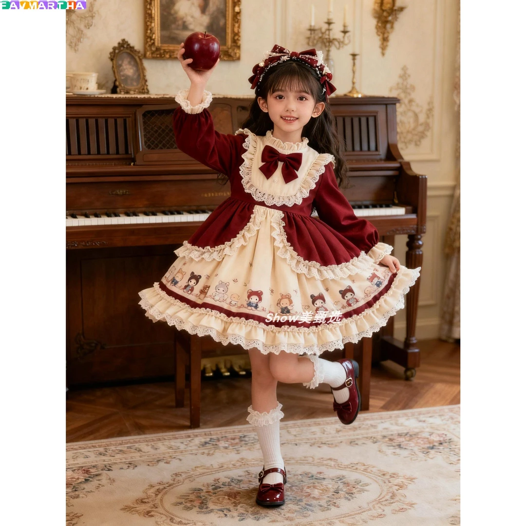FAVMARTHA原创女童洛丽塔公主裙25新款儿童生日礼服裙洋气女宝宝