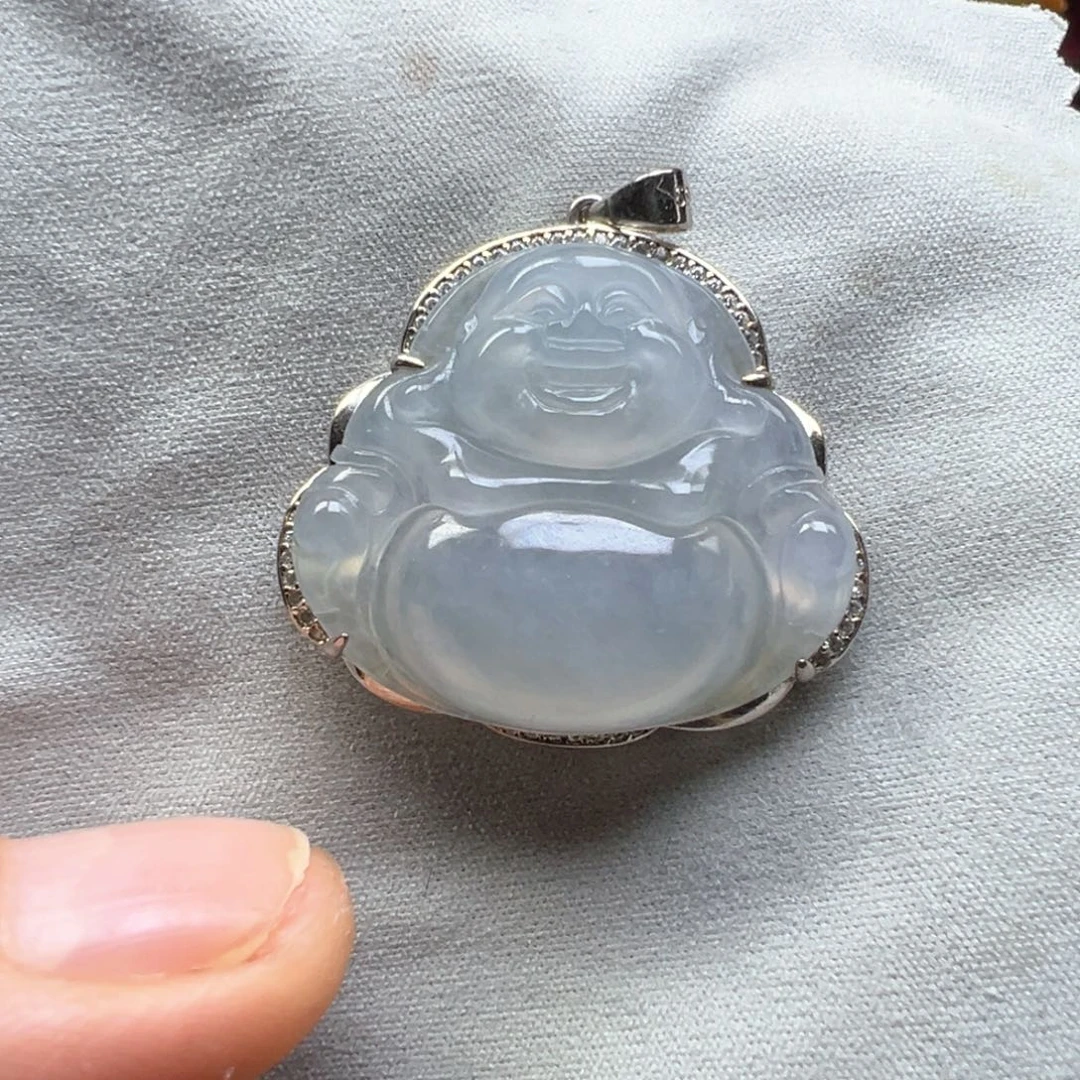 颈饰银S925镶嵌翡翠