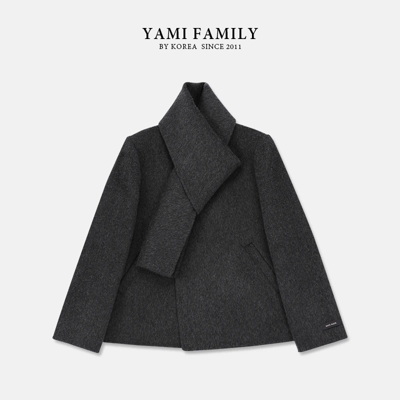 YM 542 秋冬大衣短款时尚休闲简约时尚百搭经典保暖双面羊毛大衣