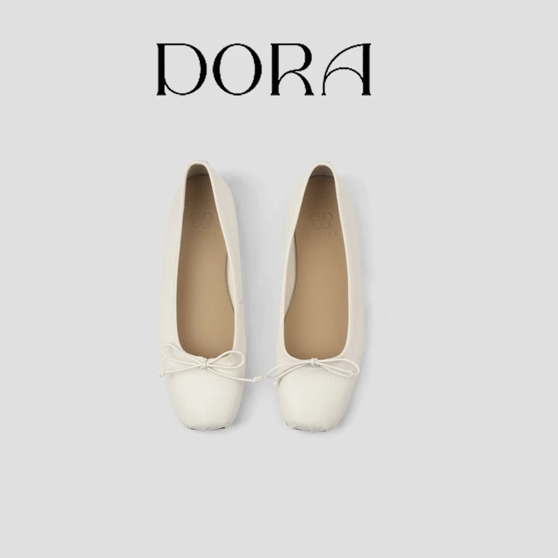 丨一朵丨蝴蝶结猪鼻子芭蕾舞鞋春夏秋百搭时尚