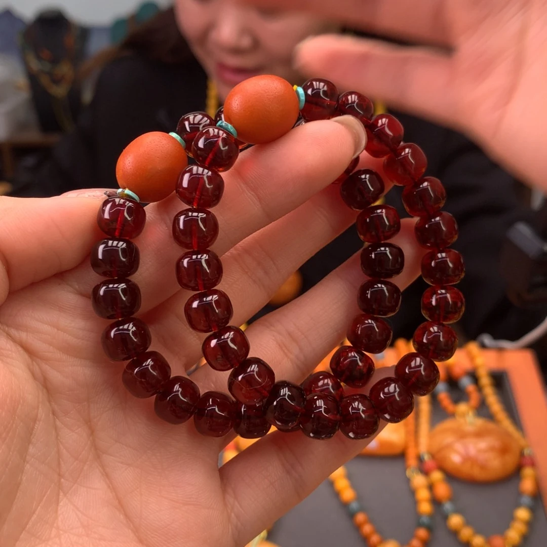 血珀手串未镶嵌多样性发一