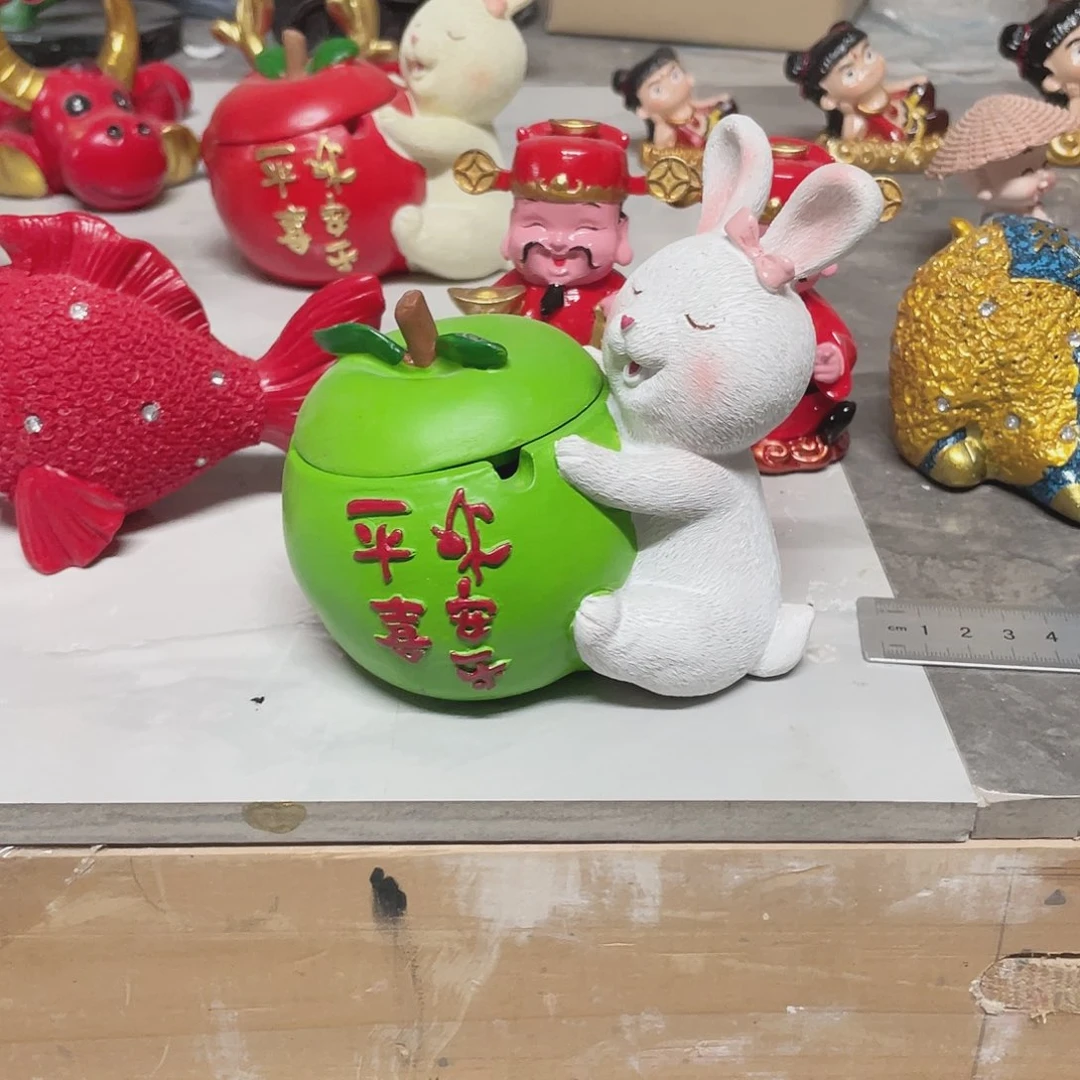 有机玻璃绿苹果兔111111
