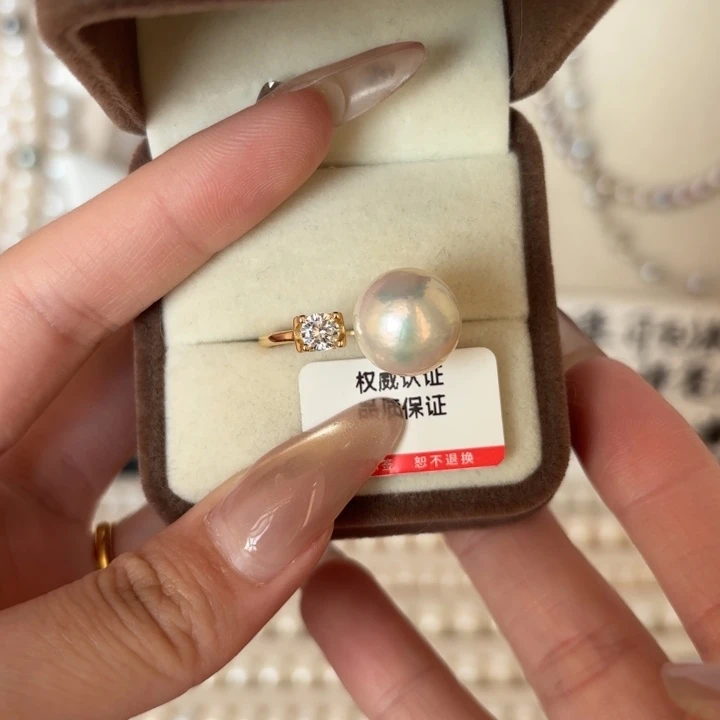 戒指淡水珍珠银S925镶嵌79