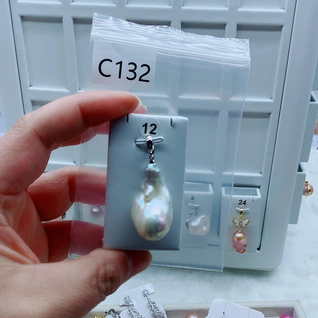 合金淡水珍珠吊坠(不含链)