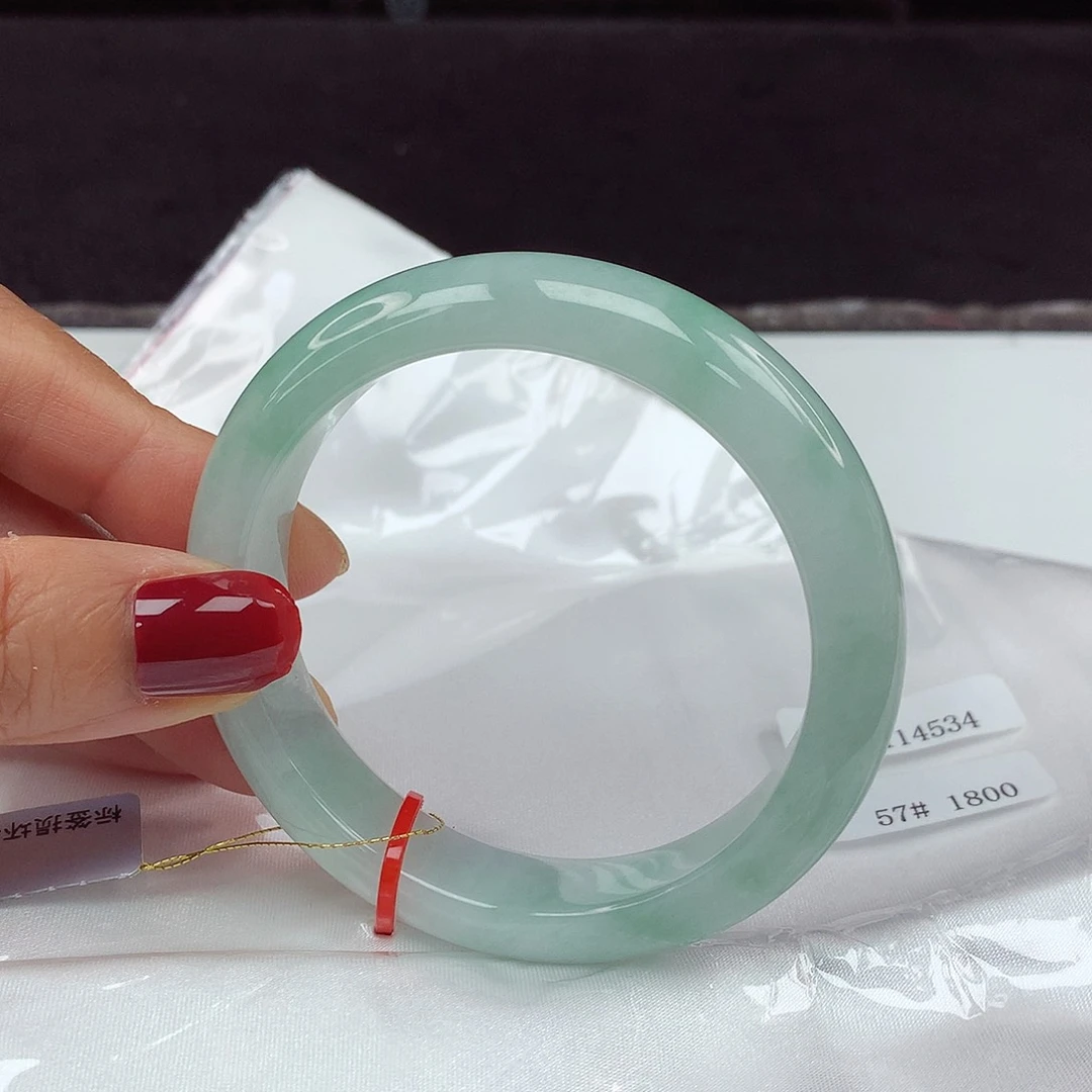 翡翠手镯未镶嵌57圈4534