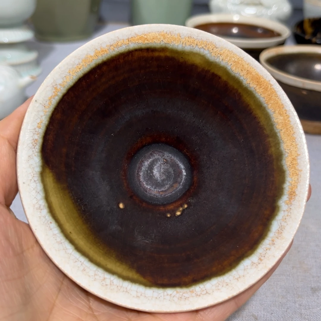 释***普摆件陶福建吉州斗笠盏