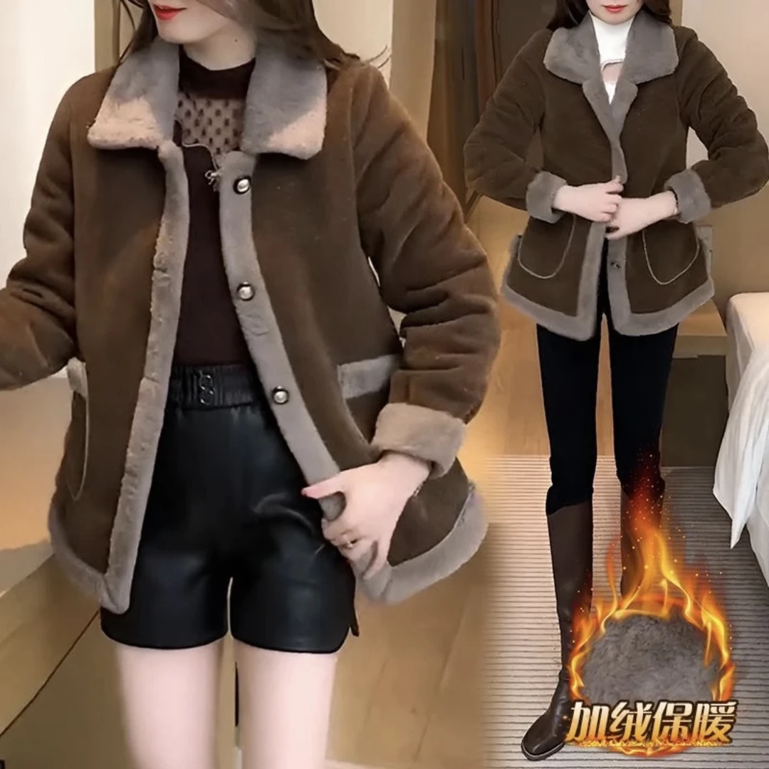 修身型时尚中老年女装秋冬洋气加厚百搭保暖女装休闲2084