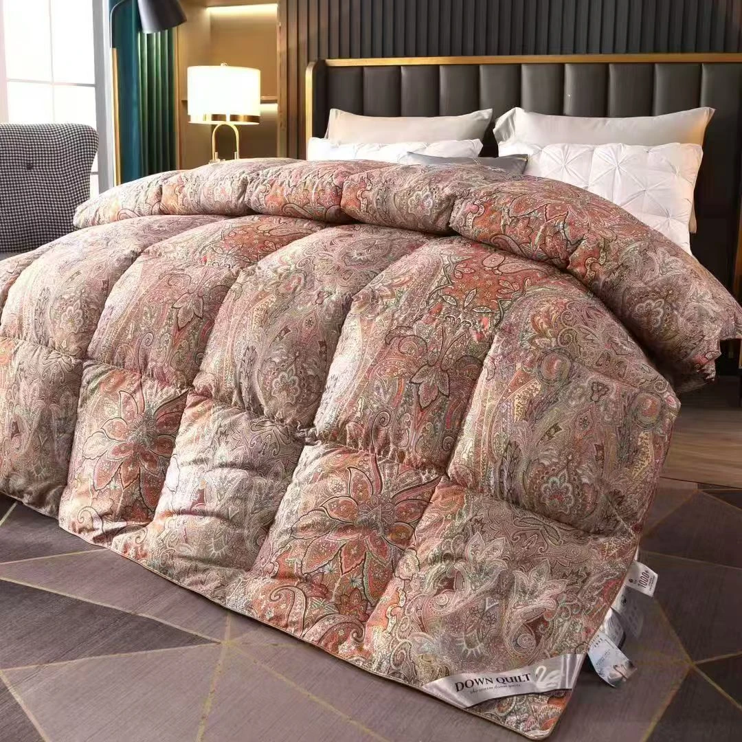 专柜直发-西伯利亚大白鹅加厚秋冬被柔软羽丝绒被 被芯美观冬被