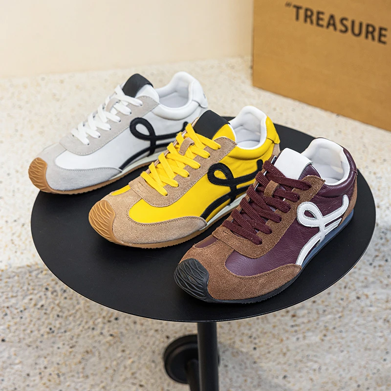 【3.0升级皮里】网红同款德训鞋春夏透气休闲百搭真皮阿甘鞋女鞋