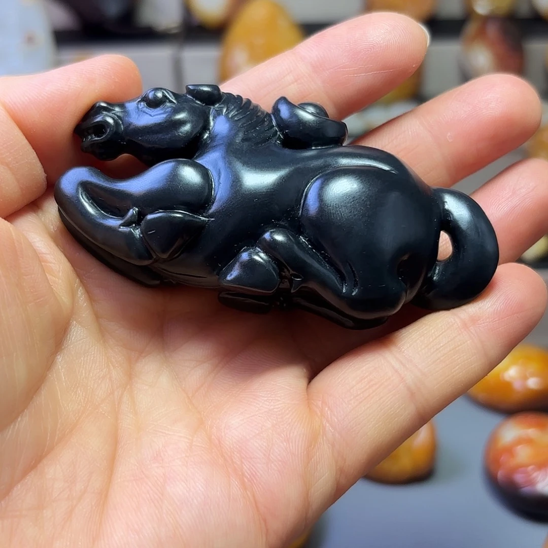 和田玉（墨玉）未镶嵌挂件