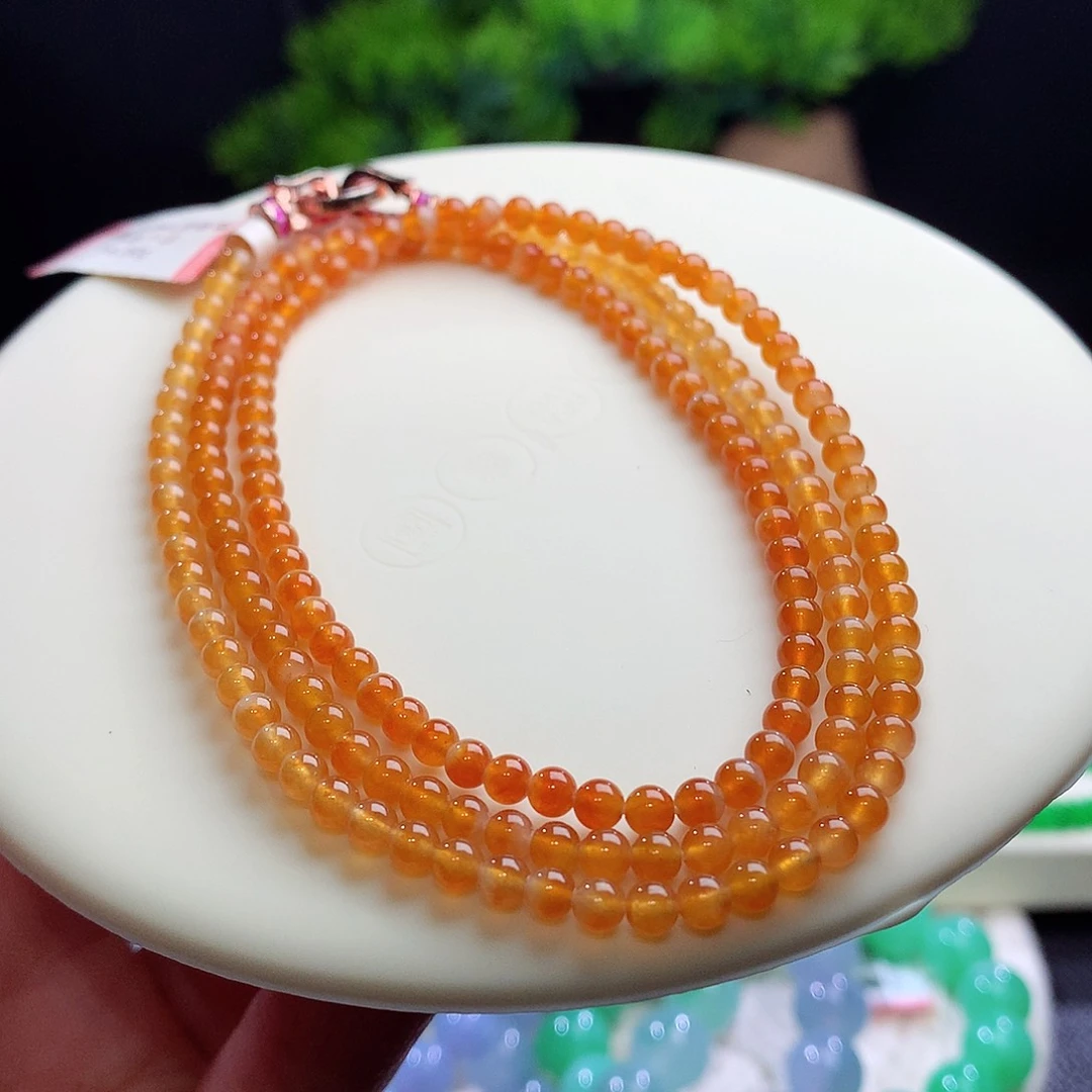 项链未镶嵌翡翠卡3.6mm高冰天然黄翡