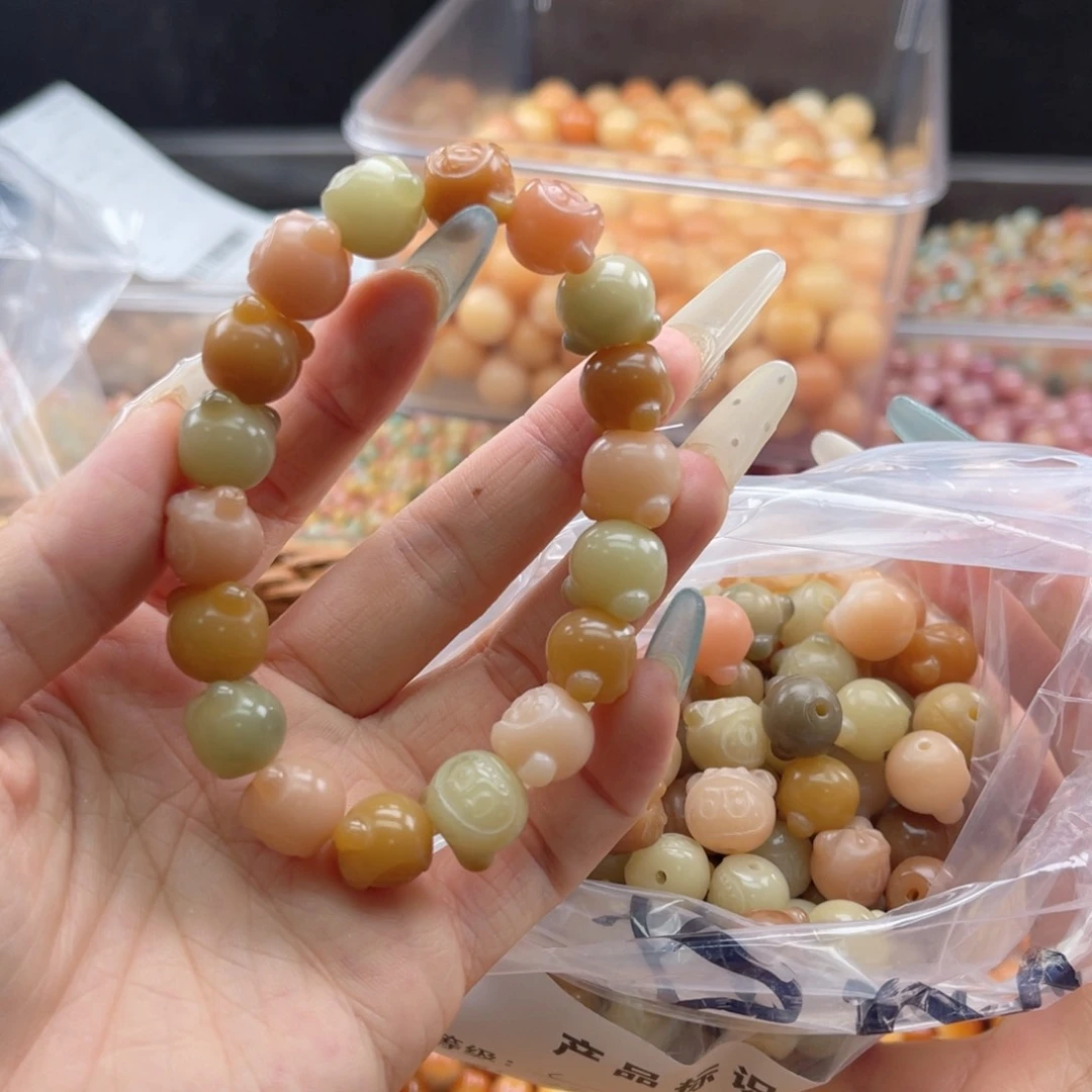 白玉菩提吊坠q12mm/20颗拉布布