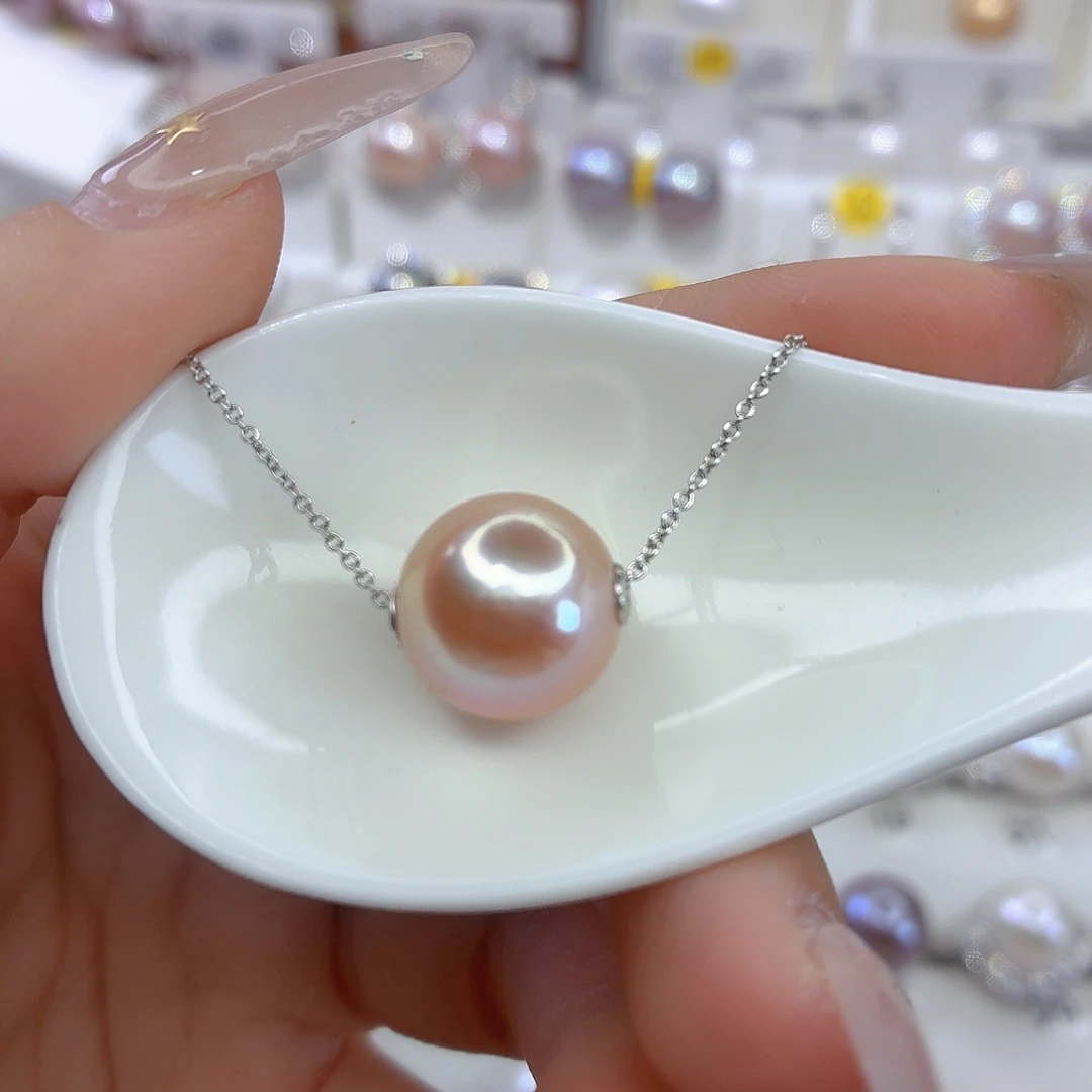 颈饰银S925镶嵌淡水珍珠