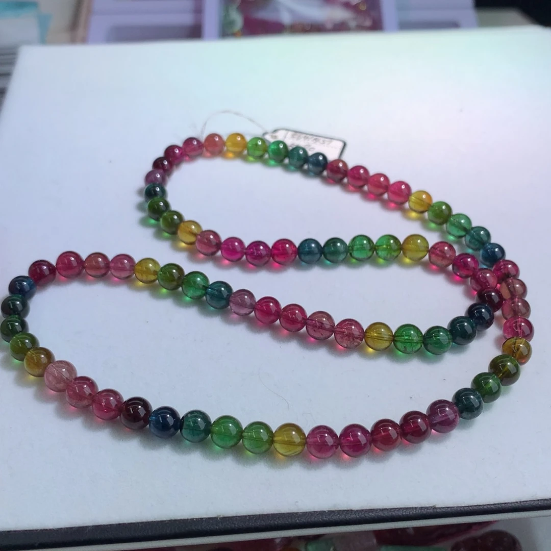 碧玺手链未镶嵌碧玺三圈6.7毫米