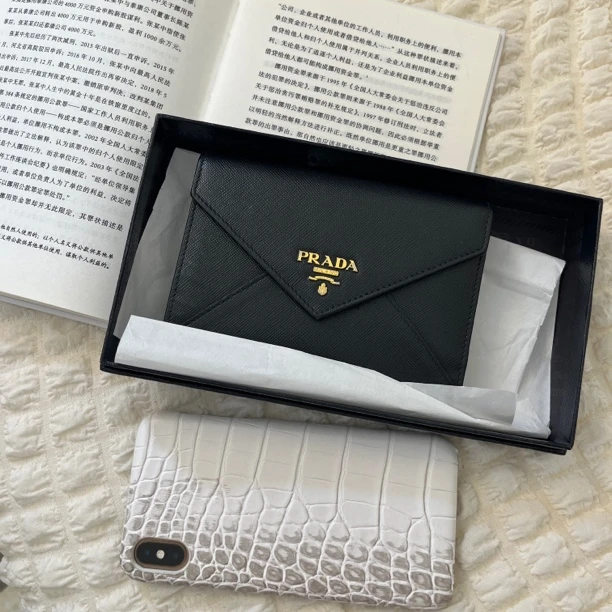 95新 Prada/普拉达 95新prada黑金信封大全套85974