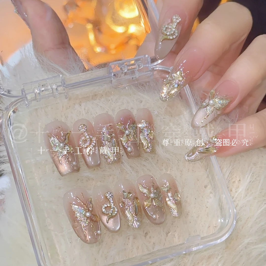 现货发【金蛇来财】25年新年战甲纯手工穿戴甲可拆卸十片装