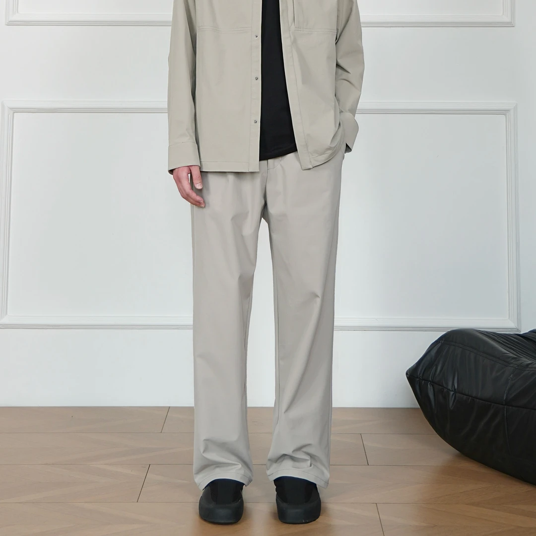 Cezphison“软壳西裤”休闲宽松直筒长裤素板简约通勤防风裤子男