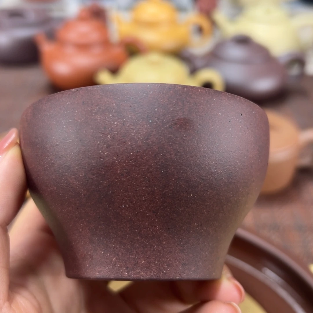 紫砂茶壶四井紫泥矿料杯