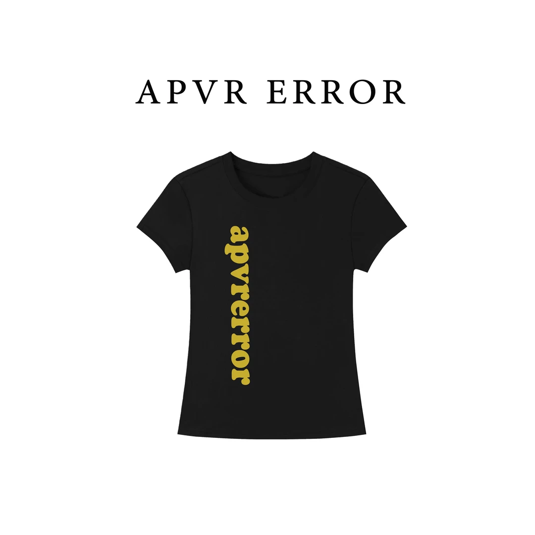 Apvr美式字母2025年夏季新品数码直喷短袖百搭显瘦圆领T恤女T654