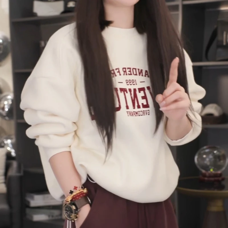 【冒险漫章】2025冬季新款时尚百搭加绒抽绳卫衣LK2507910