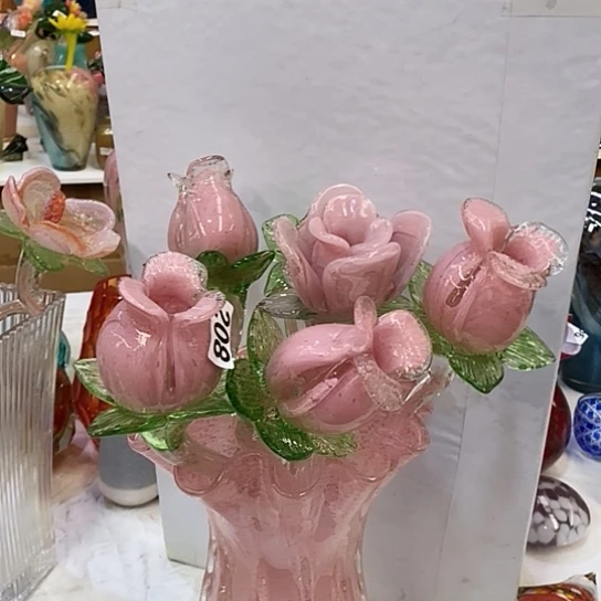 琉璃花瓶高45厘米宽9厘米