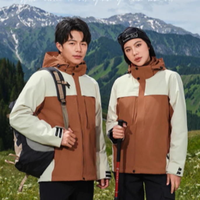 山系休闲冲锋衣（三合一）银狐绒