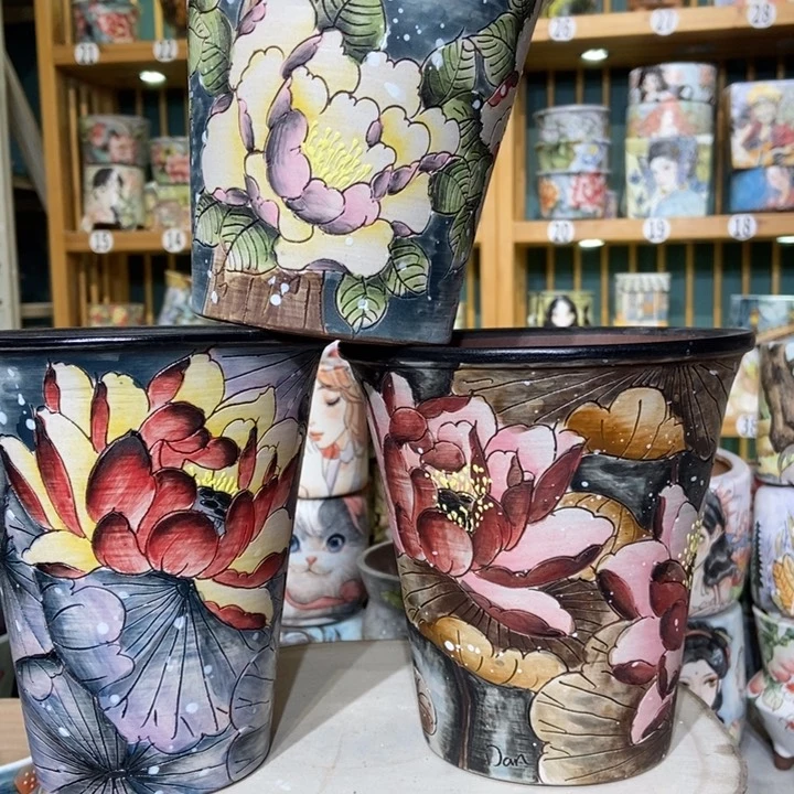 红陶景德镇艺术手绘作品