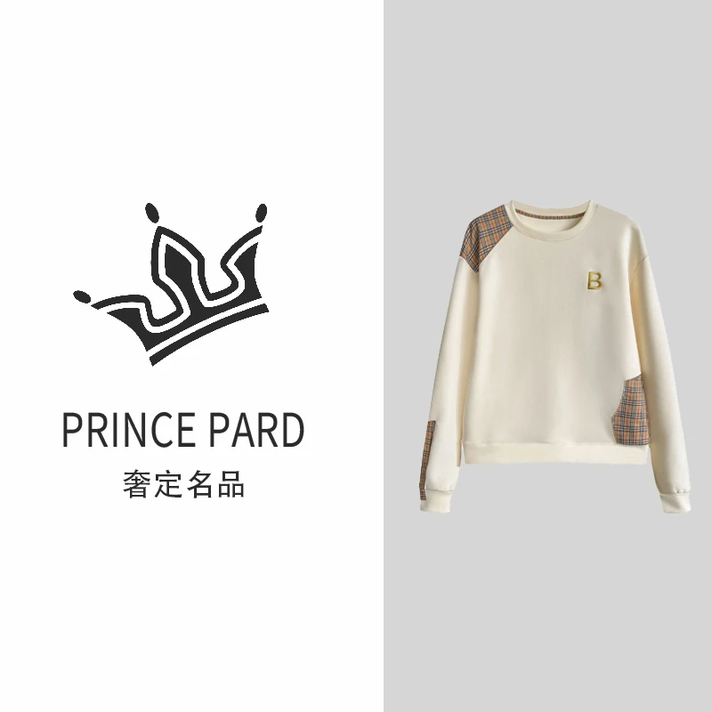 【PRINCE PARD｜奢定名品-A】格子拼接T恤衫2025秋个性上衣潮#63981