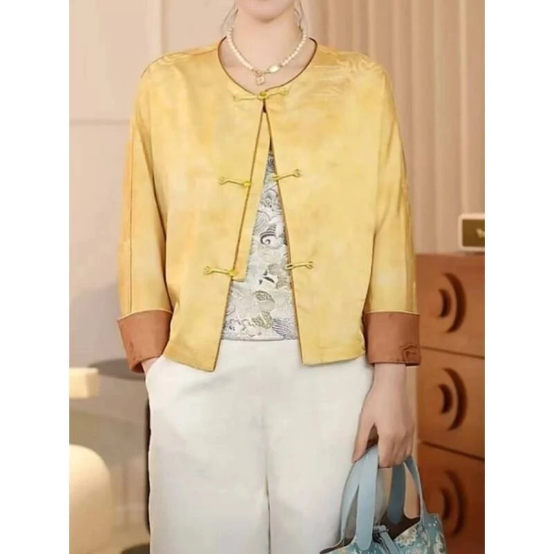 【一盏江南】新中式提花外套气质百搭时尚上衣