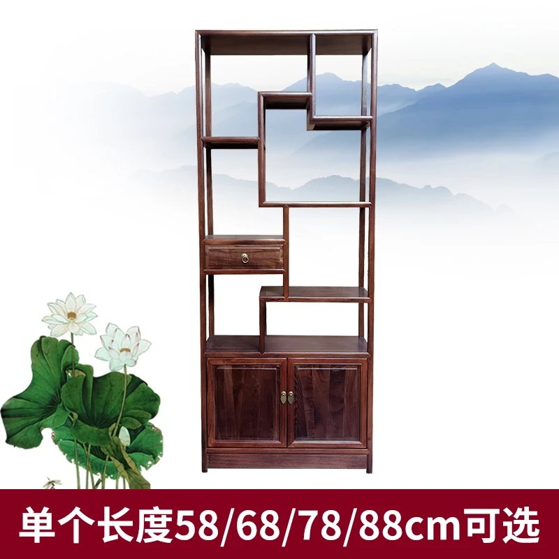 实木小博古架新中式现代简约工艺品置物架客厅多宝阁展示架组合柜