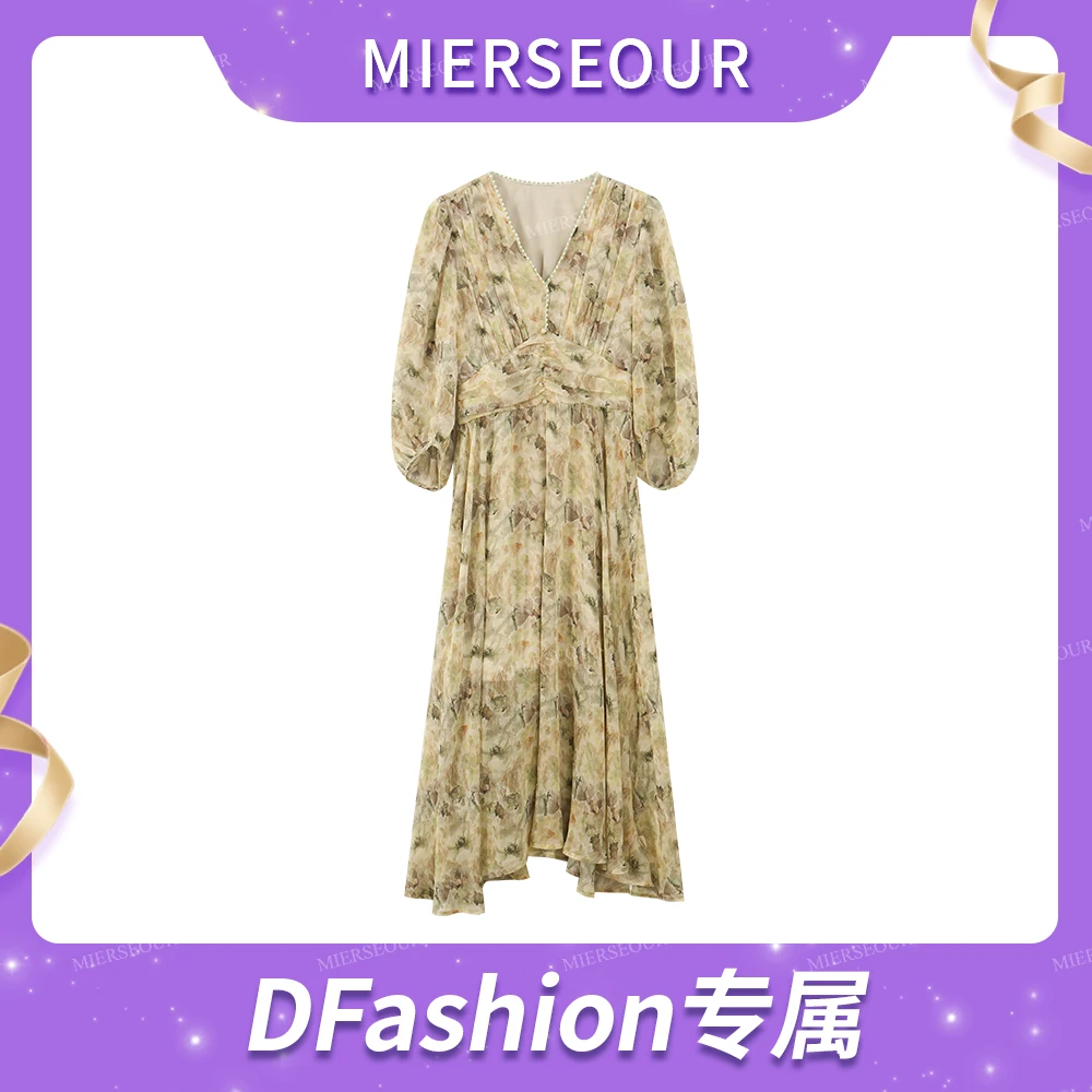 【南法碎花】气质印花大裙摆连衣裙1623