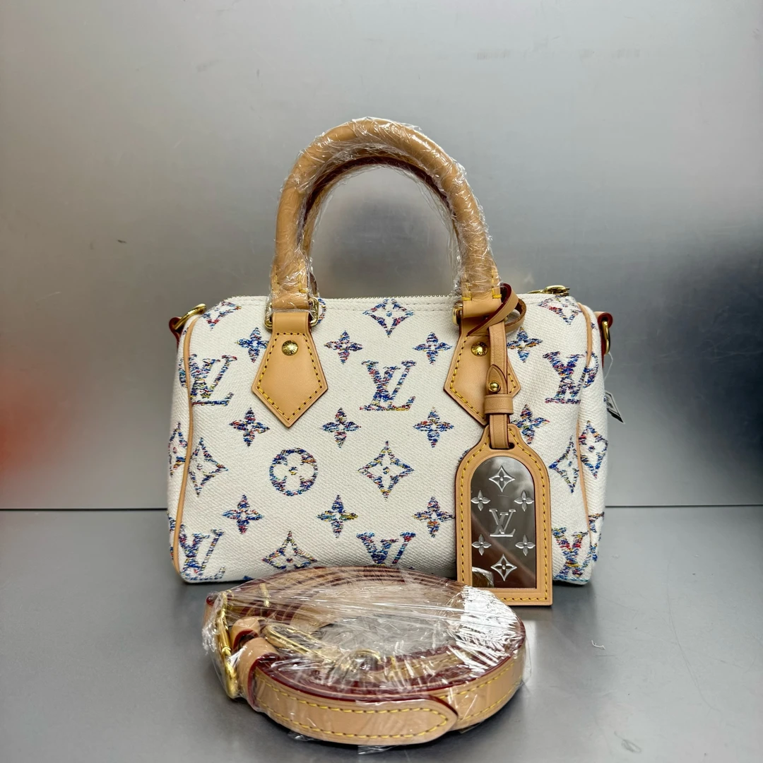 99新 LouisVuitton/路易威登 Lv speedy20白色航海系列 99新