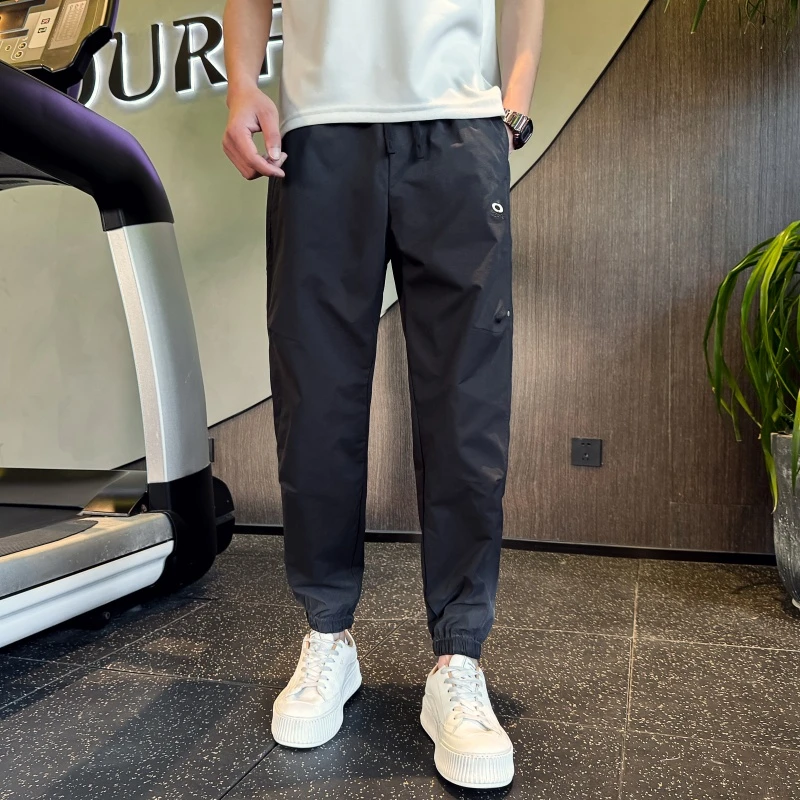 潮夏季休闲裤男士九分裤夏季薄款透气男裤薄款宽松运动裤潮流长裤