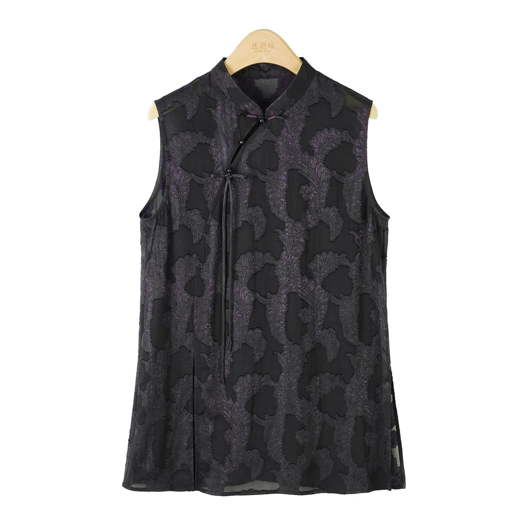 （小云专属）紫色剪花上衣新中式国风女装1b931862