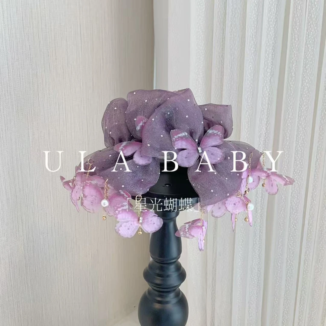 【喜儿ula】9-3-2「星光蝴蝶」蝴蝶流苏减龄灵动高级感抓夹
