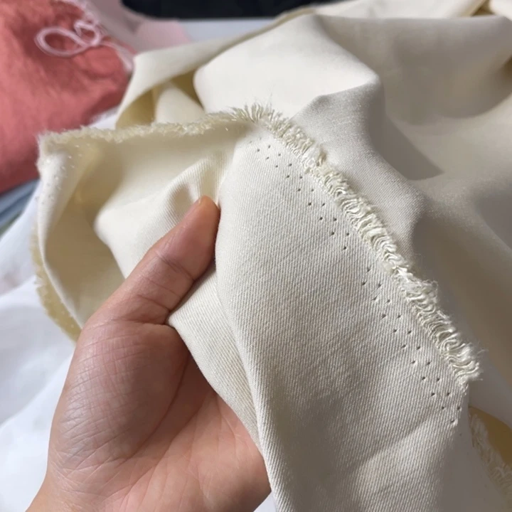 天丝（莱赛尔纤维）杏色天丝亚麻2米