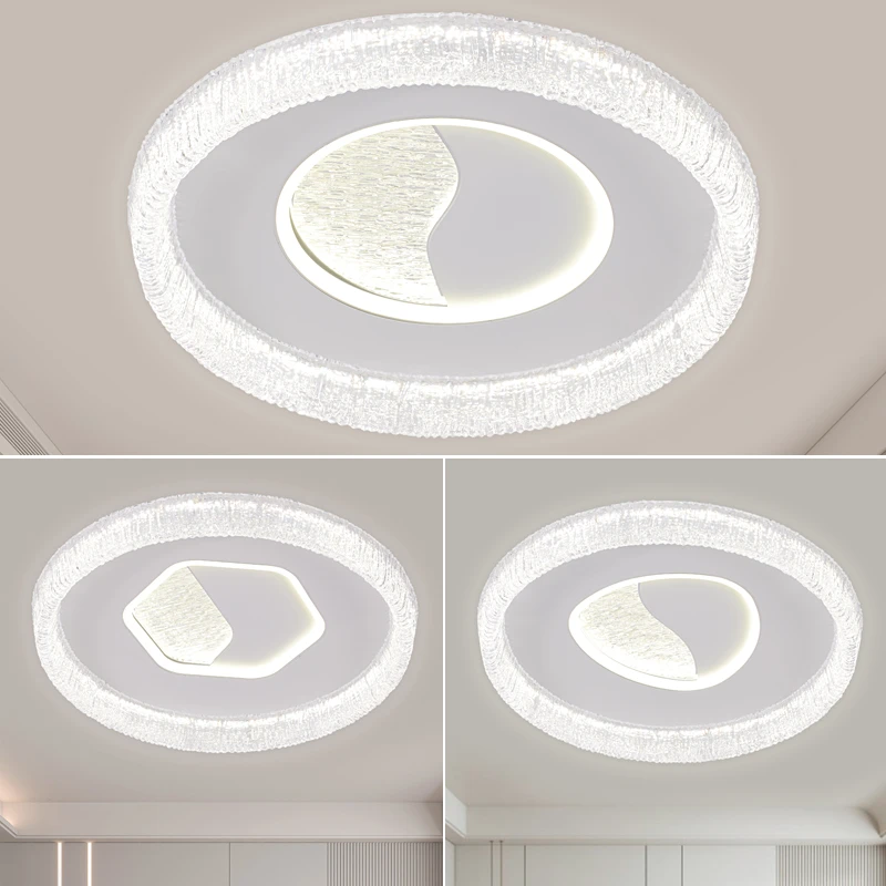 2518六边圆形铁艺亚克力吸顶灯大气客厅卧室LED家用灯具