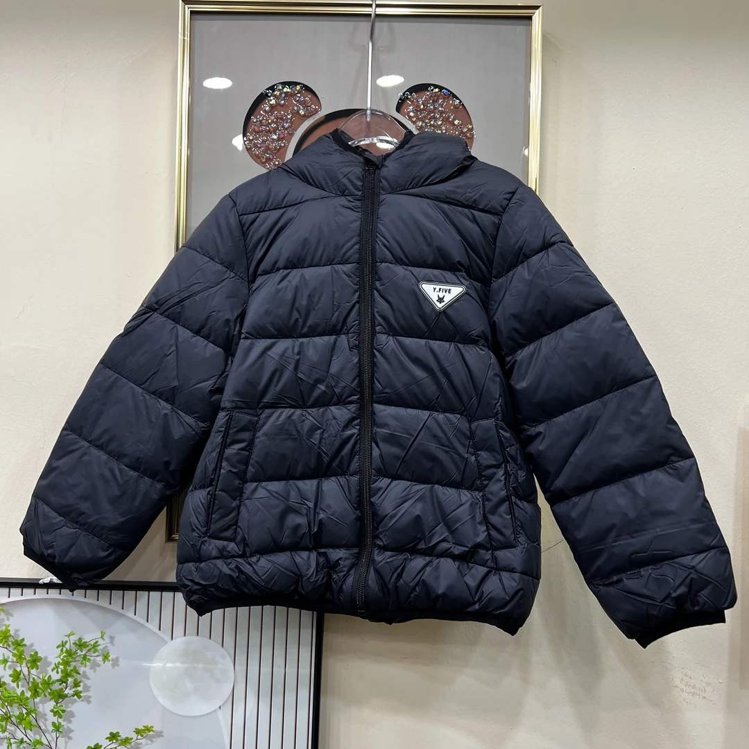 秋冬儿童90绒轻薄休闲时尚连帽羽绒服男宝女宝韩版2025轻羽绒外套