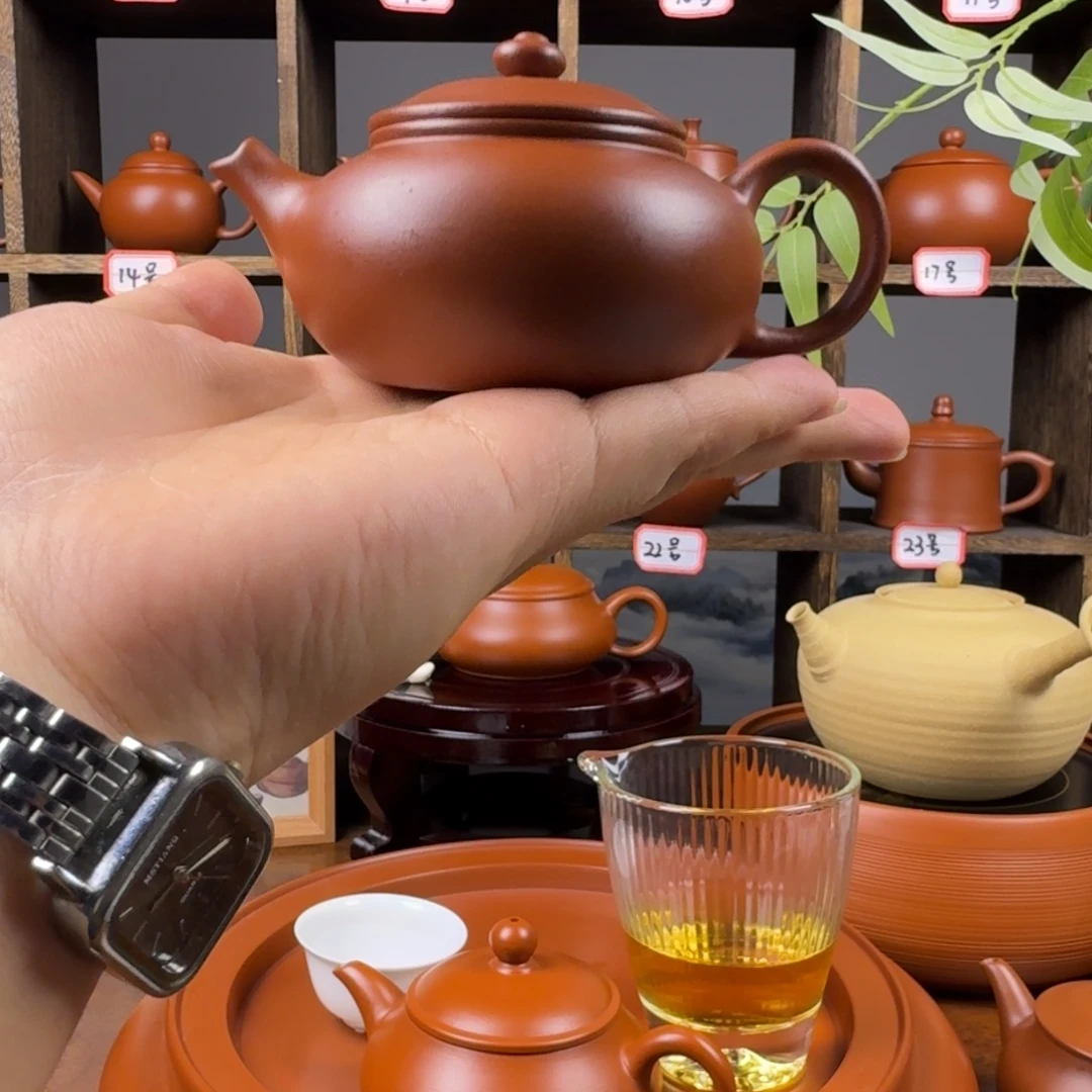 朱泥茶壶120cc寒江壶